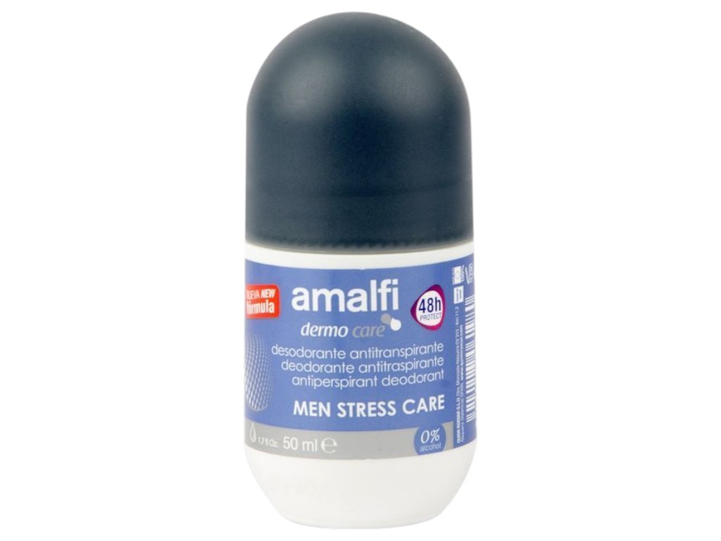 Дезодорант роликовий Amalfi men stress care, до 48 годин, чоловічий аромат, 50 мл