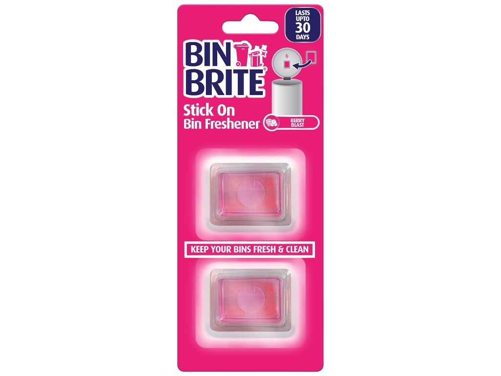 Освежитель-стикер для мусорного ведра Bin Brite, самоклеящийся, с ягодным ароматом, 2х5г