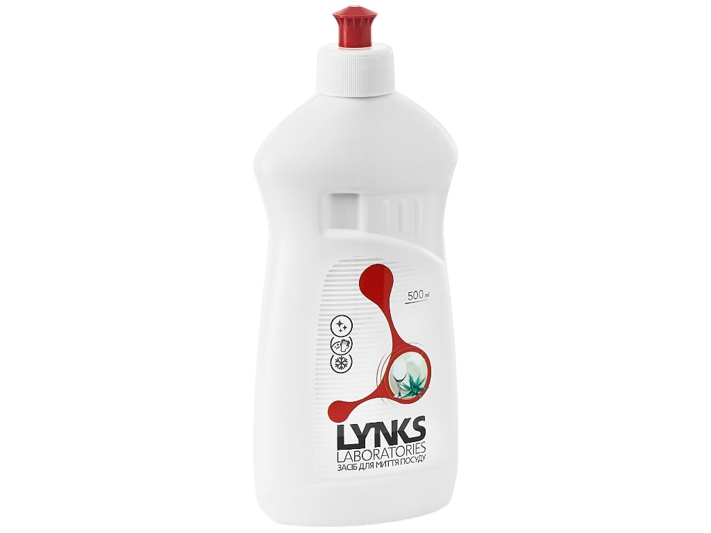 Засіб для миття посуду Lynks Laboratories, високоефективний, з екстрактом алое, 500мл