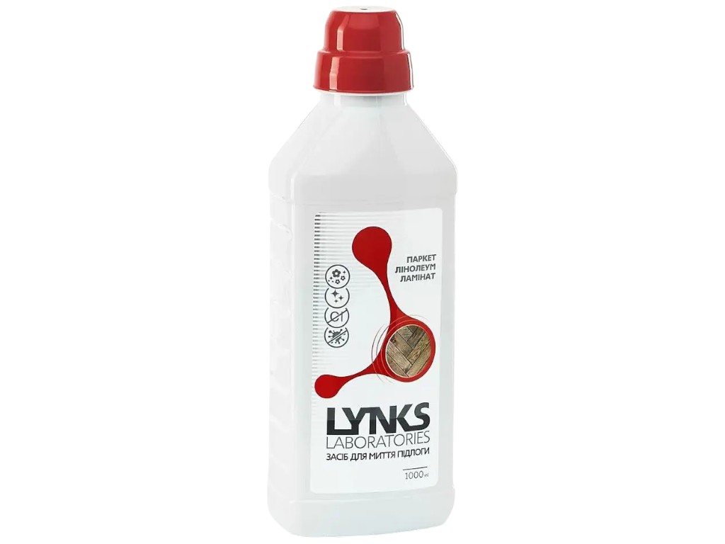 Засіб для миття підлоги Lynks Laboratories, високоефективний, паркет, лінолеум, ламінат, 1000мл