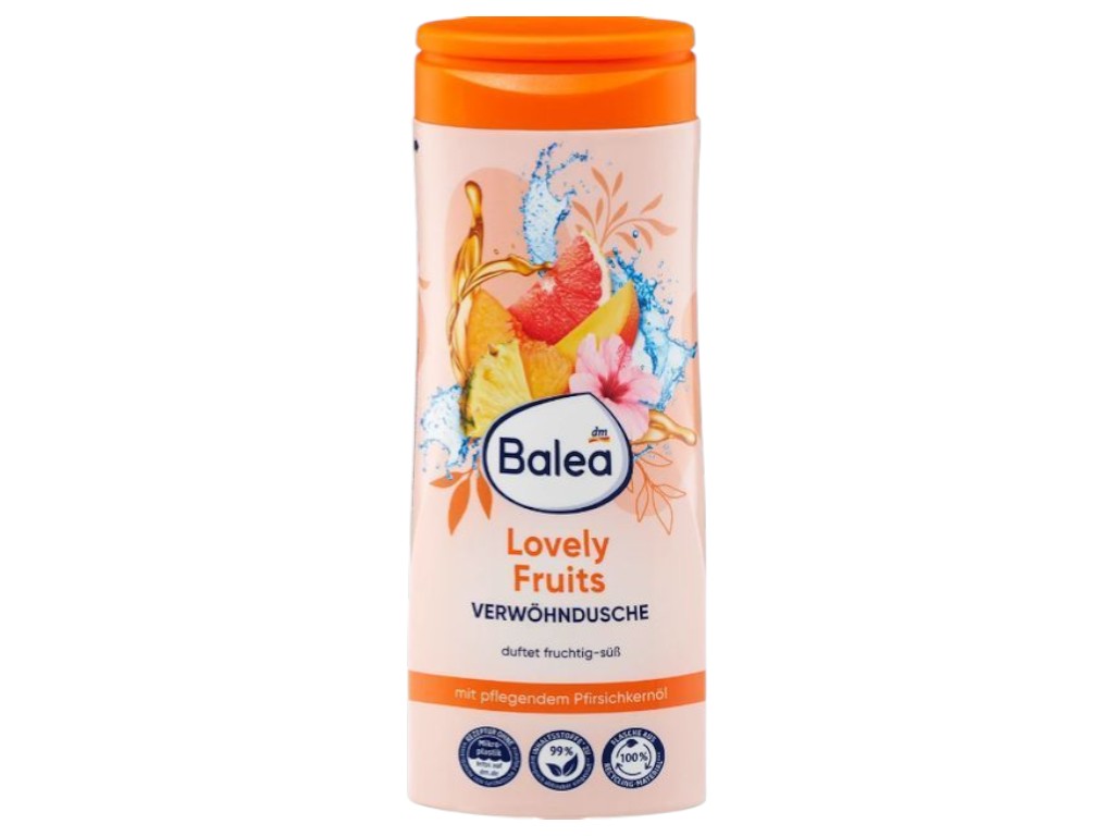 Гель для душа Balea Lovely Fruits, с маслом косточек персика, 300 мл