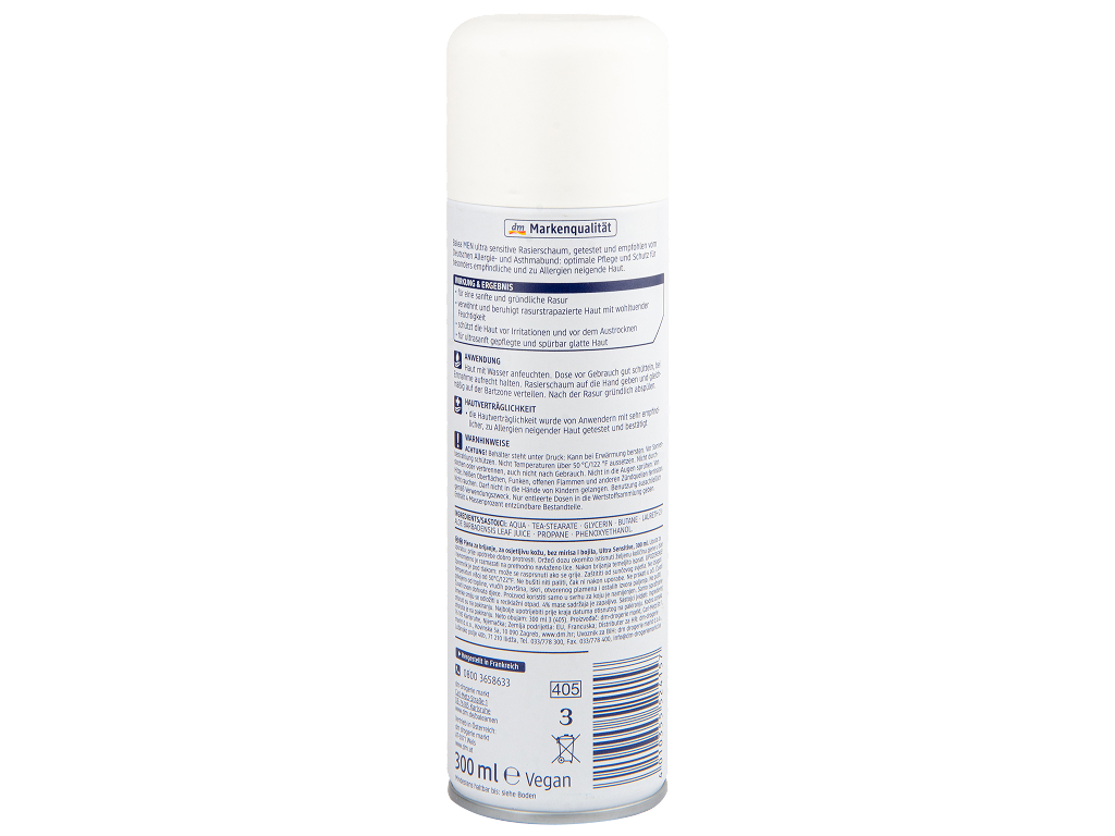 Піна для гоління Balea Men Ultra Sensitive для особливо чутливої шкіри, 300 мл