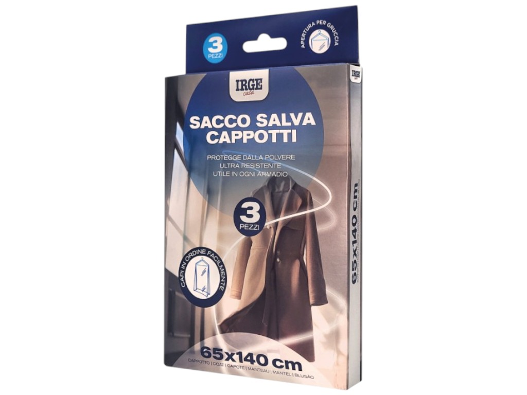 Чехол для одежды Irge Casa, полимер, 65х140см, 3шт