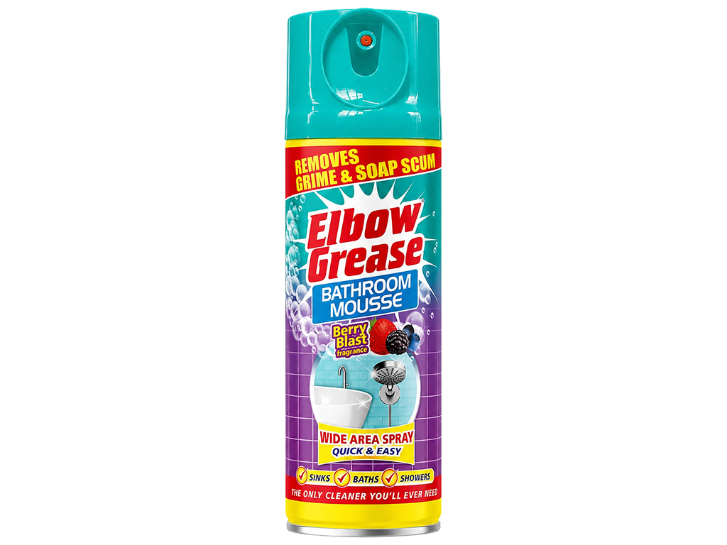 Мусс-пена для чистки ванной комнаты Elbow Grease с ягодным ароматом, 400мл