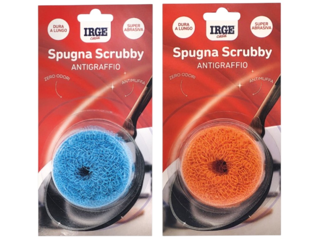 Губка пластиковая Irge Spugna Scrubby Antigraffio, для антипригарных поверхностей (цена за 1шт)