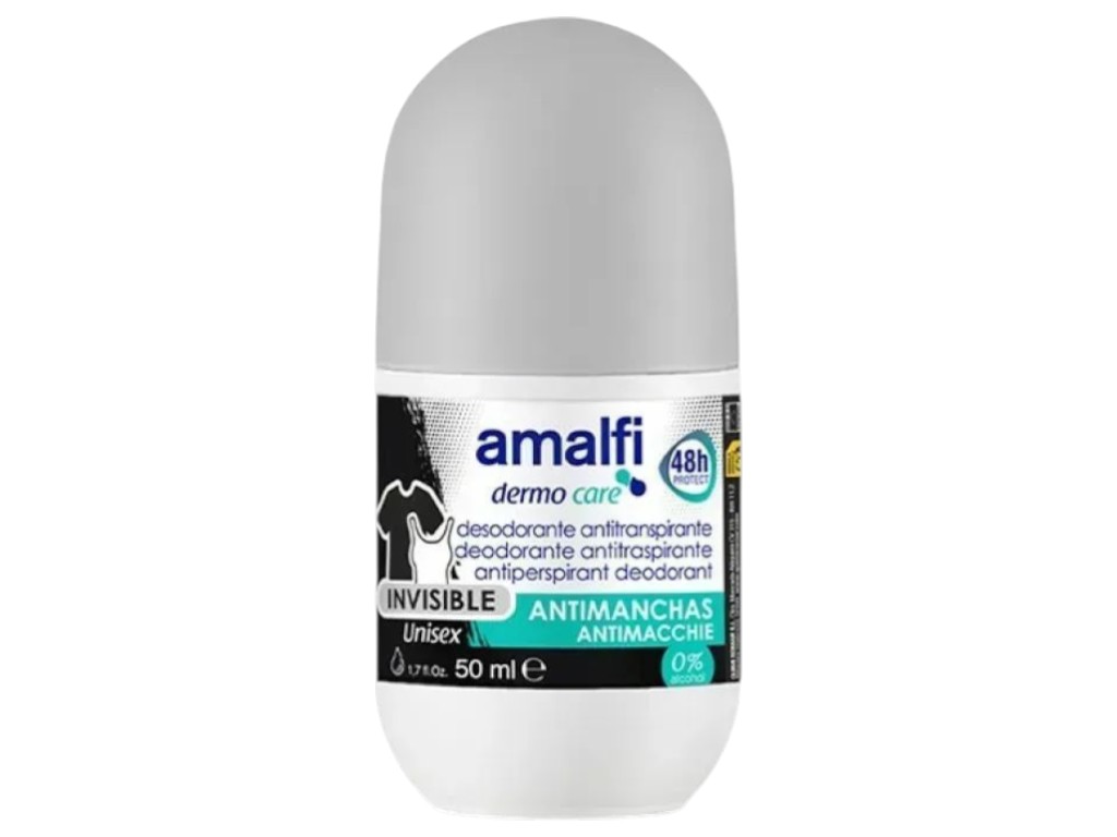 Дезодорант роликовий Amalfi invisible, без спирту, м'яка дія, 50 мл