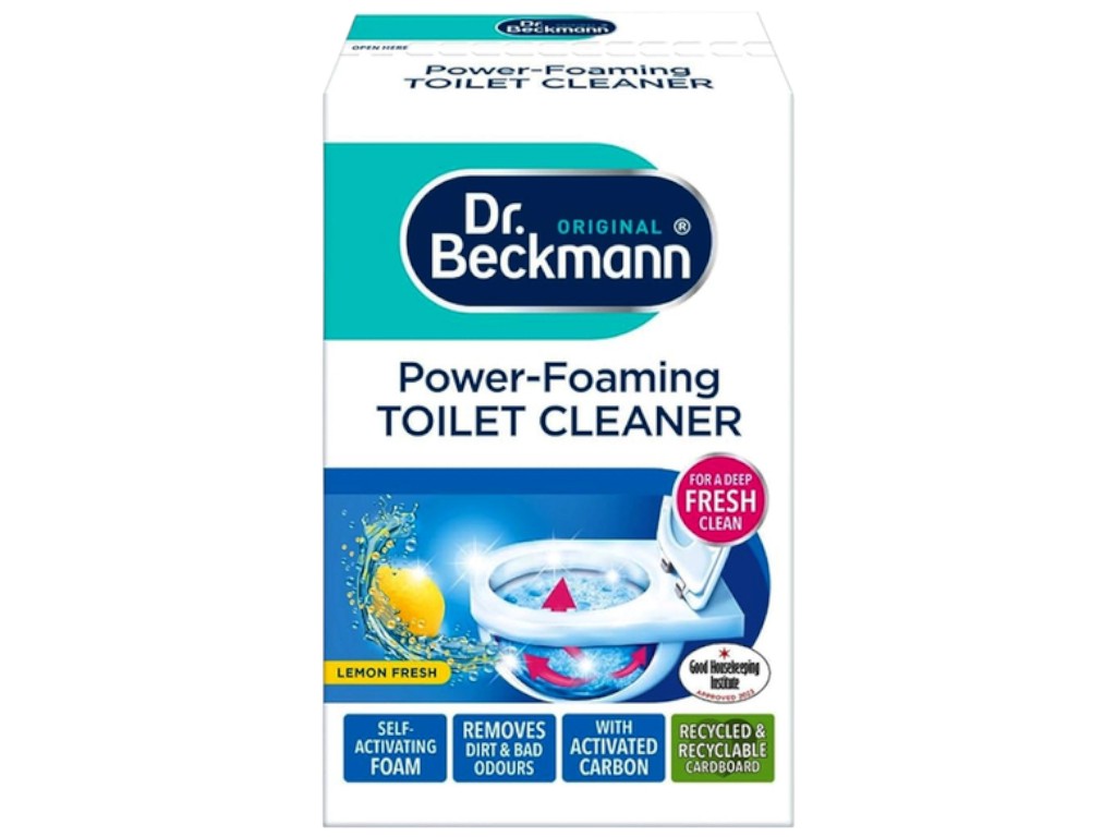 Порошок для чистки унитаза Dr. Beckmann Power-Foaming, с активированным углем, 3х100г