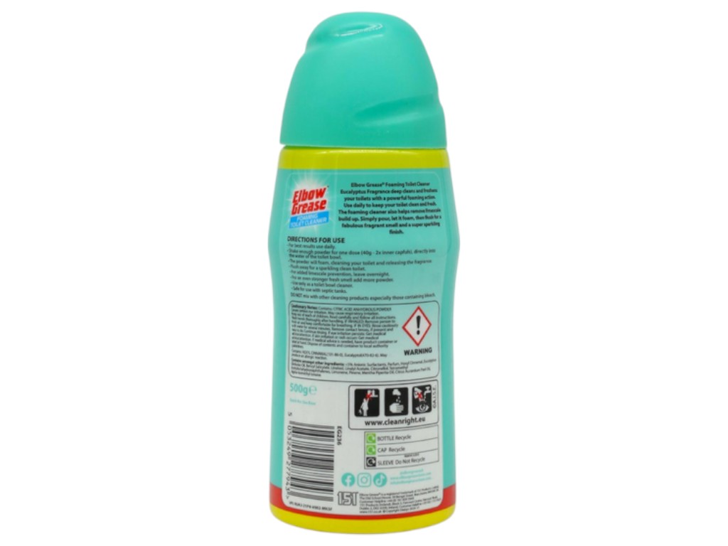 Пенообразующее средство Elbow Grease для чистки унитаза эвкалипт, 500 г.