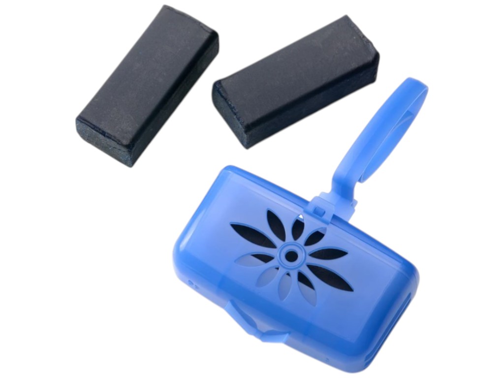 Освежитель для унитаза Denkmit WC Blauspüler, подвеска с синим эффектом + 2 сменных блока, 120г, 3шт