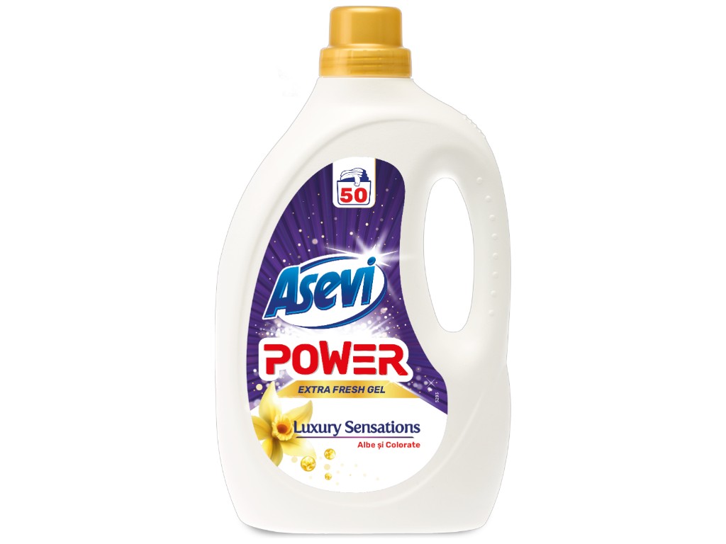 Гель для стирки универсальный Asevi Power, концентрат, биоразлагаемый, 50 циклов, 2,5л