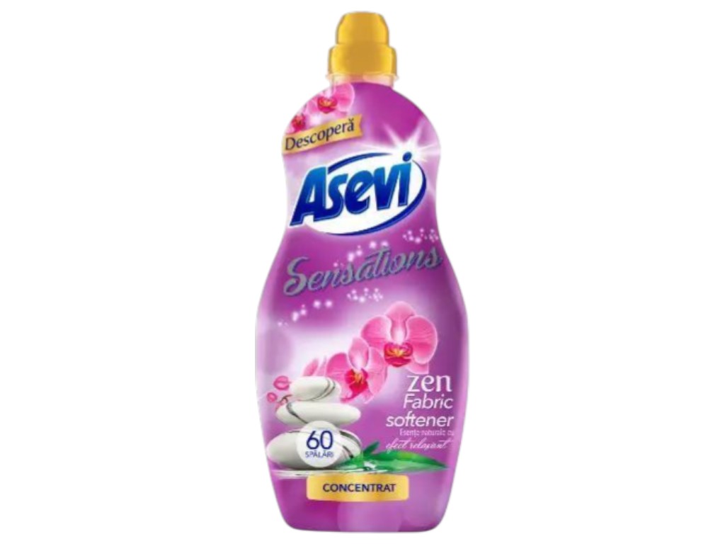 Кондиционер для белья Asevi zen sensations, концентрат, 60 стирок, аромат свежести, 1440 мл