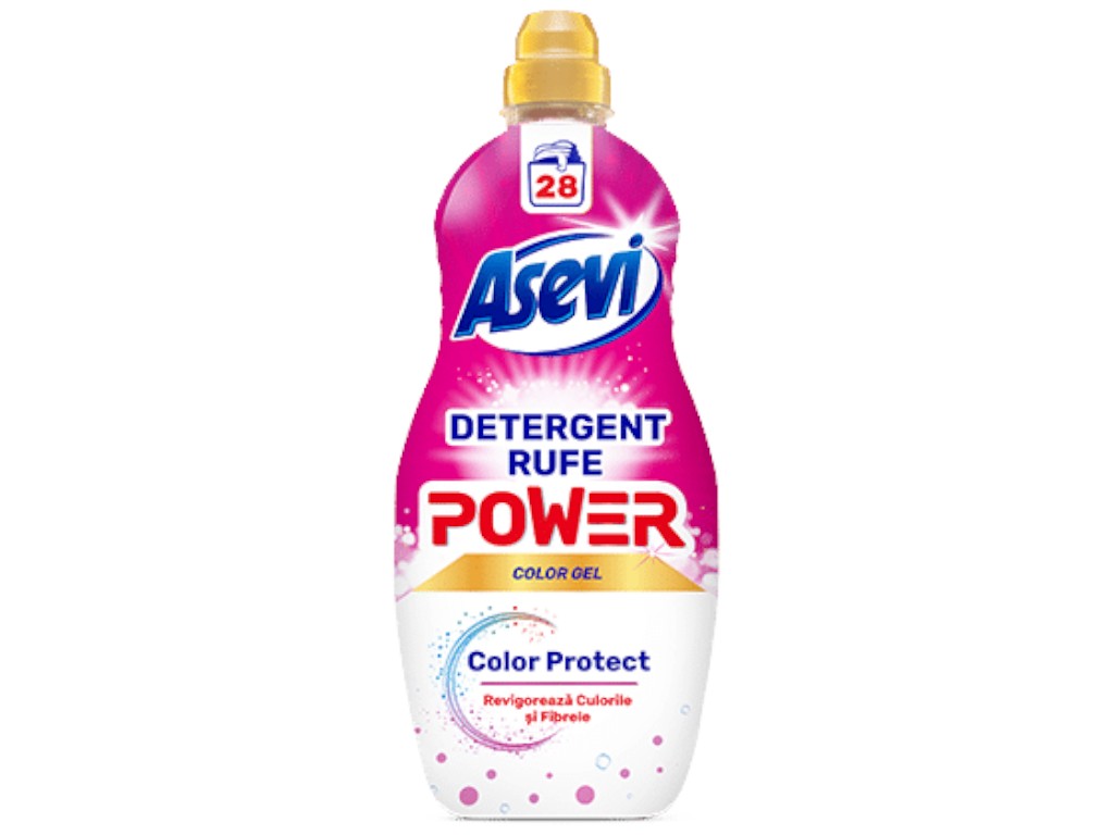 Гель для стирки Asevi Power Color Protect, для цветного белья, защита цвета, 28 циклов, 1,4л
