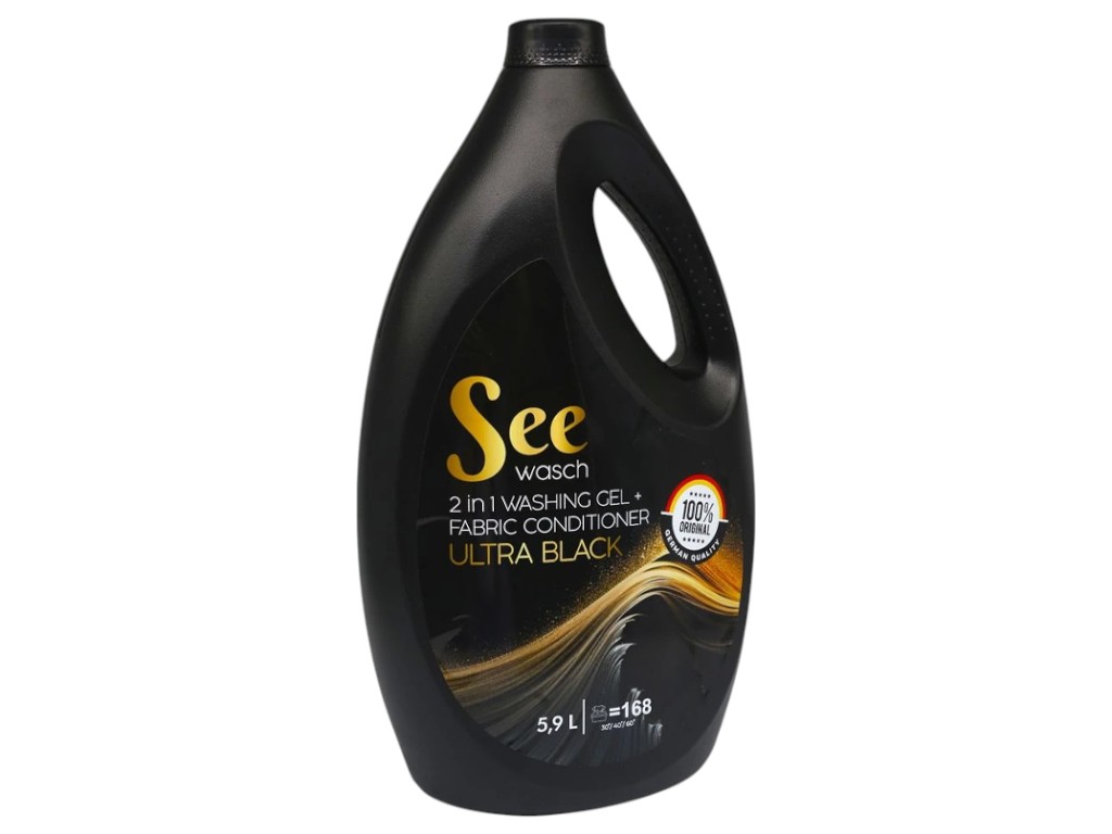 Гель для стирки See Wasch Ultra Black для черного белья, 168 циклов стирки, 5,9л