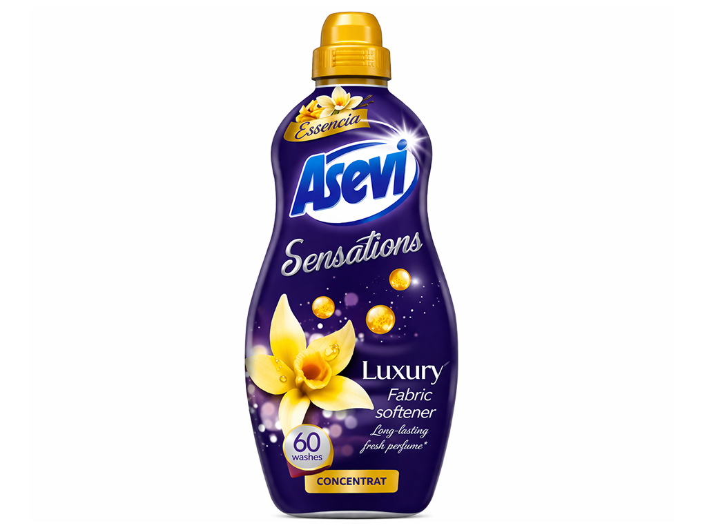 Кондиционер для белья Asevi luxury sensations, концентрат, 60 стирок, аромат свежести, 1440 мл