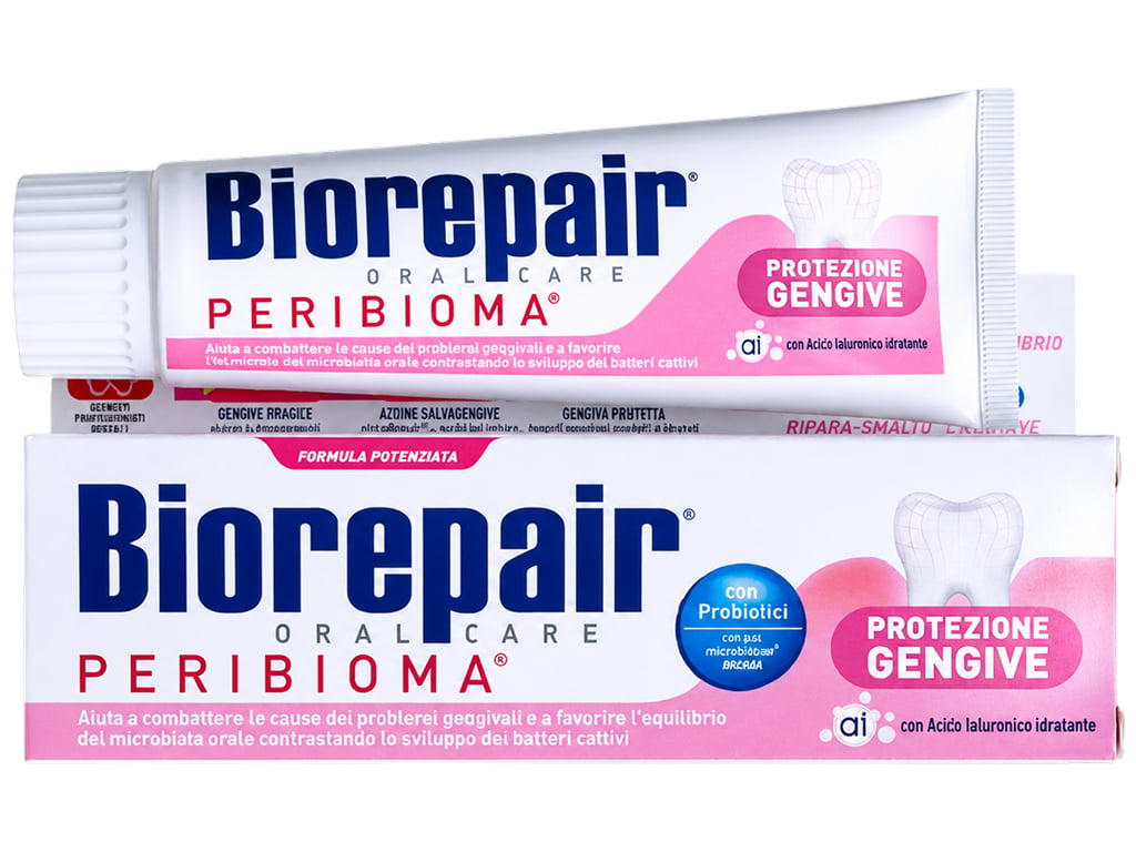 Зубна паста Biorepair Peribioma Protezione Gengive для захисту ясен без фтору, 75 мл