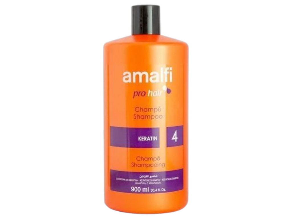 Шампунь Amalfi keratin, з дозатором, для сухого та пошкодженого волосся, 900 мл