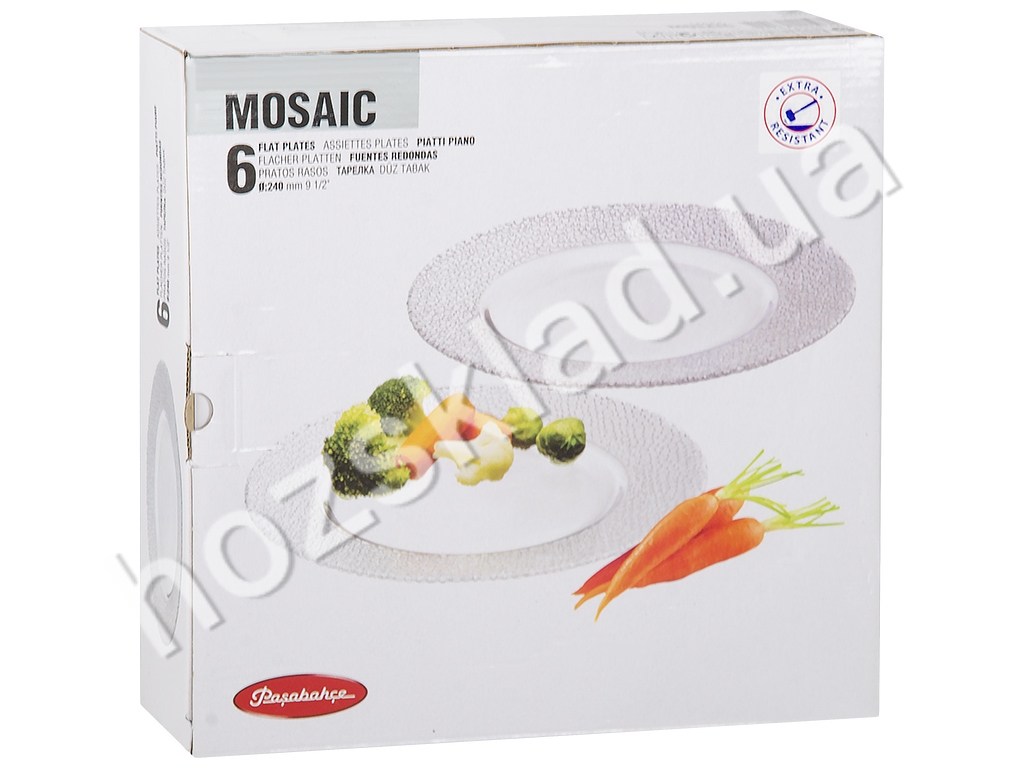 Набір тарілок обідніх Pasabahce Mosaic D24см (ціна за набір 6шт)
