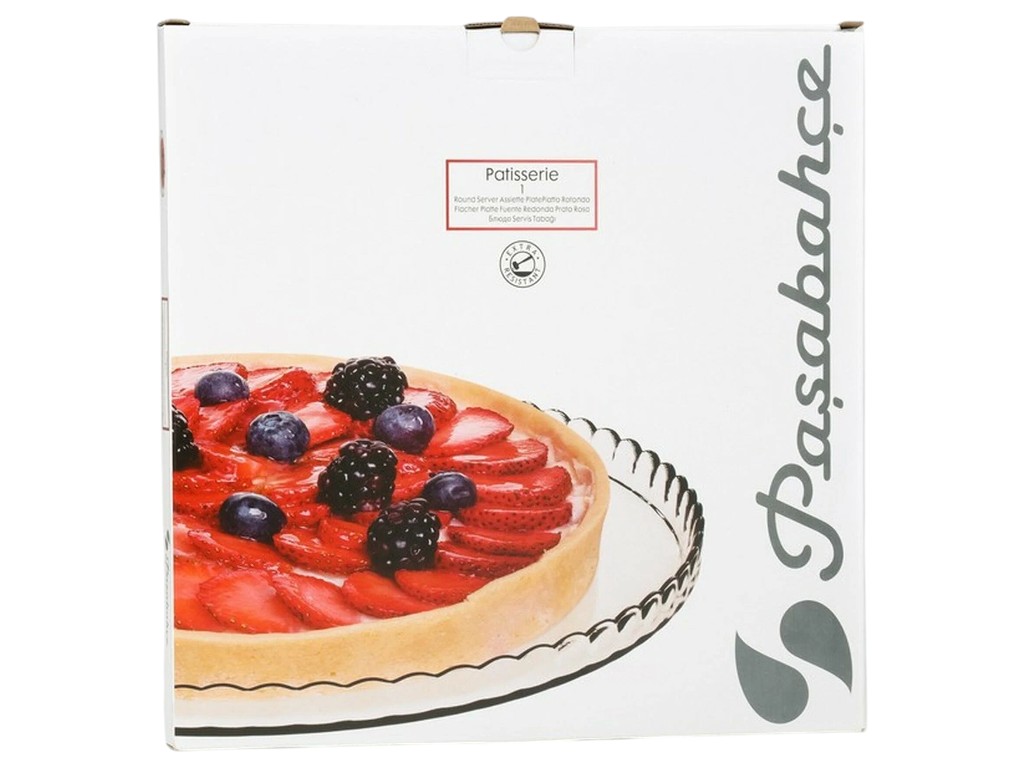 Блюдо-тортівниця Pasabahce Patisserie, скло, 32 см, колір прозорий