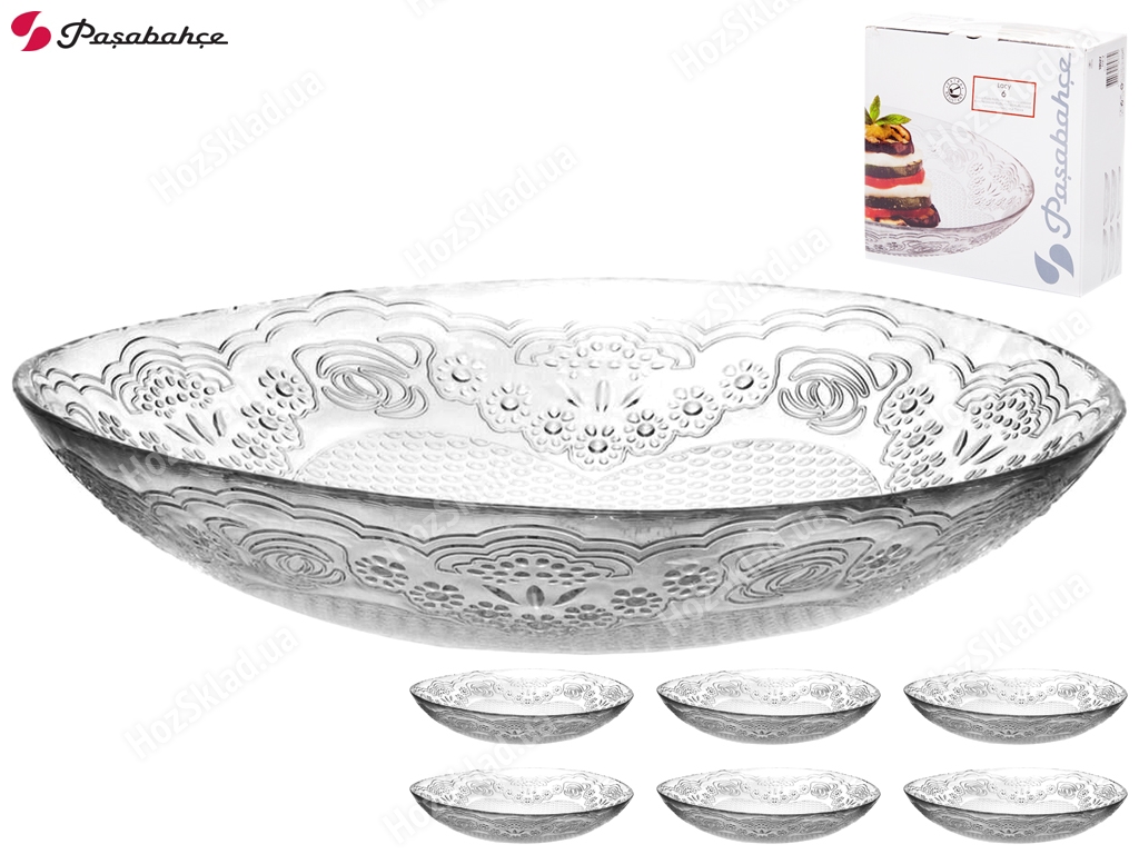 Тарелка глубокая Pasabahce Lacy D21,5см (цена за набор 6шт)
