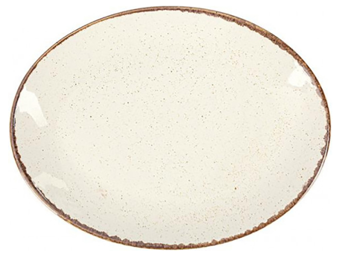 Тарелка овальная Porland Beige, 18см