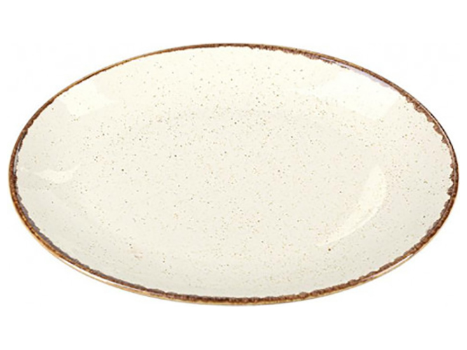 Тарелка овальная Porland Beige, 18см