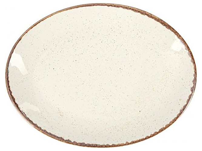 Тарілка овальна Porland Beige, 24см