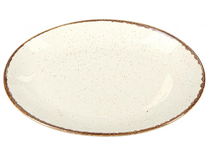 Тарілка овальна Porland Beige, 24см