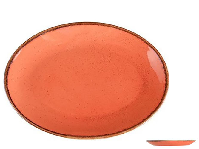 Тарілка обідня Porland Orange, 24см