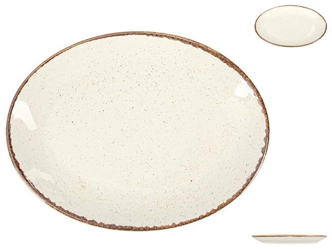 Тарілка овальна Porland Beige, 31см