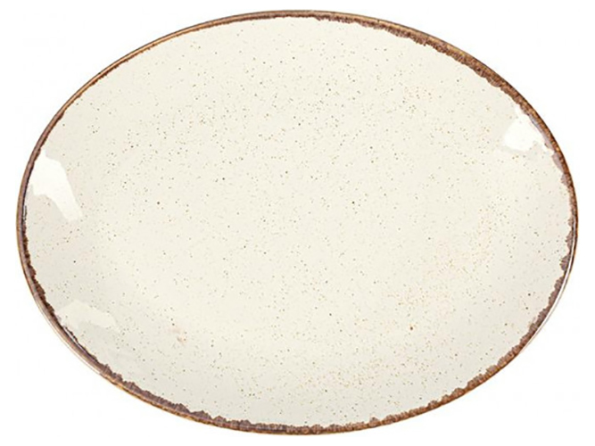 Тарілка овальна Porland Beige, 36см