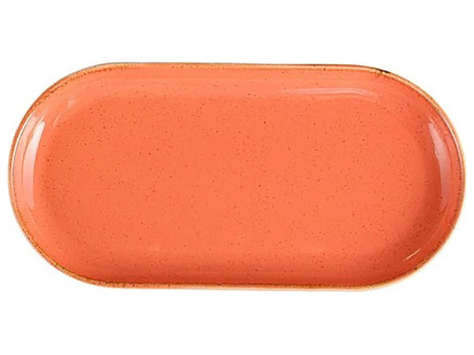 Тарілка овальна Porland Orange, 30см