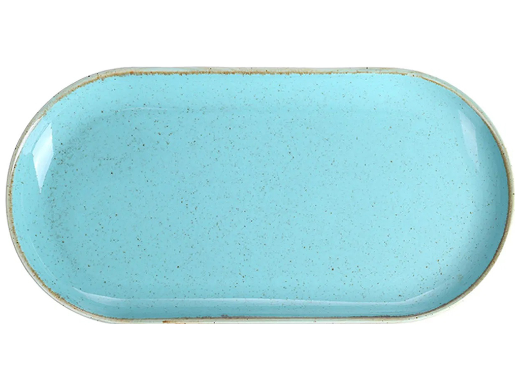 Тарілка овальна Porland Turquoise, 30см