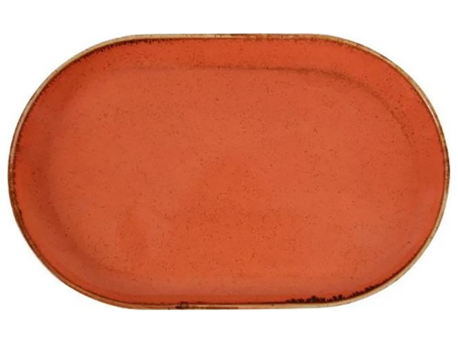 Тарілка овальна Porland Orange, 32см