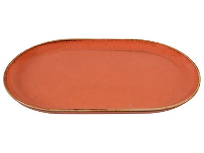 Тарілка овальна Porland Orange, 32см