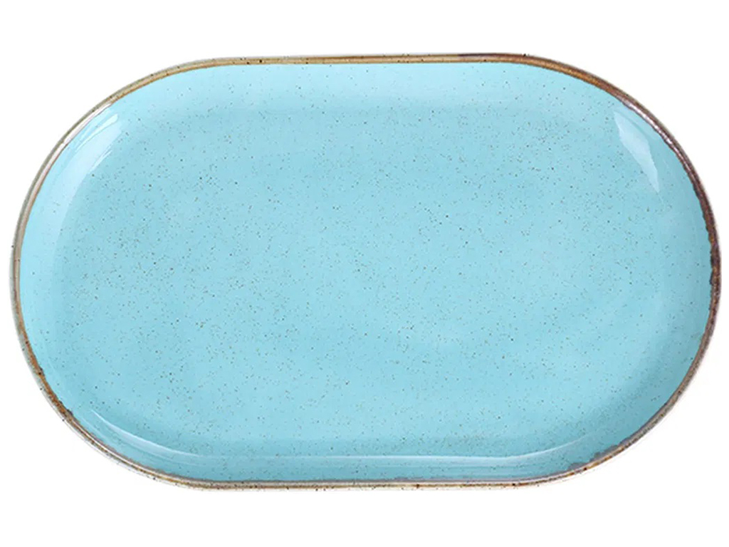 Тарілка овальна Porland Turquoise, 30см