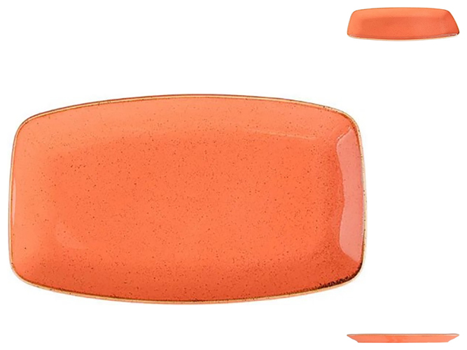 Тарілка прямокутна Porland Orange, 31х18см