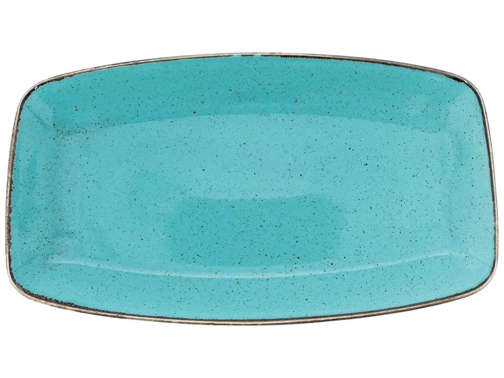 Тарілка прямокутна Porland Turquoise, 31х18см