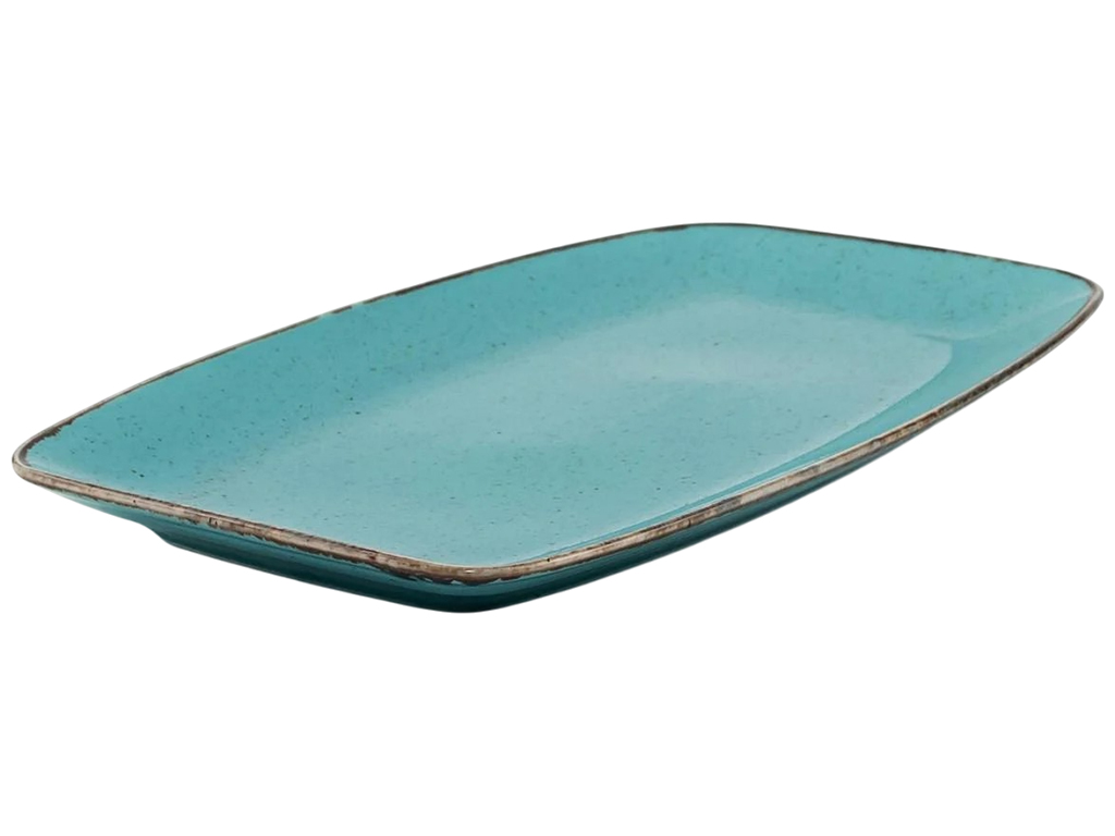 Тарілка прямокутна Porland Turquoise, 31х18см