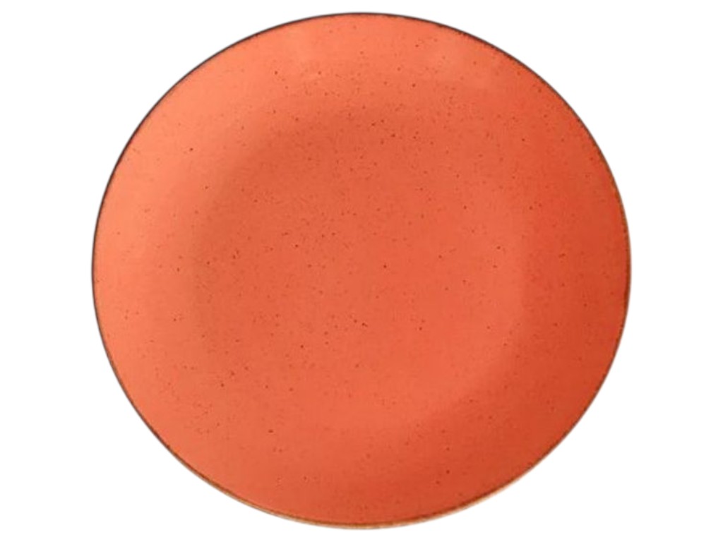 Тарілка Porland Orange, фарфор, кругла форма, колір оранжевий, діаметр 28 см