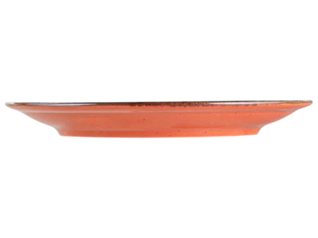 Тарілка Porland Orange, фарфор, кругла форма, колір оранжевий, діаметр 28 см