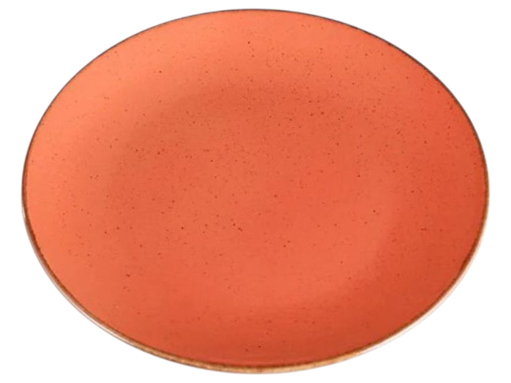 Тарілка Porland Orange, фарфор, кругла форма, колір оранжевий, діаметр 28 см