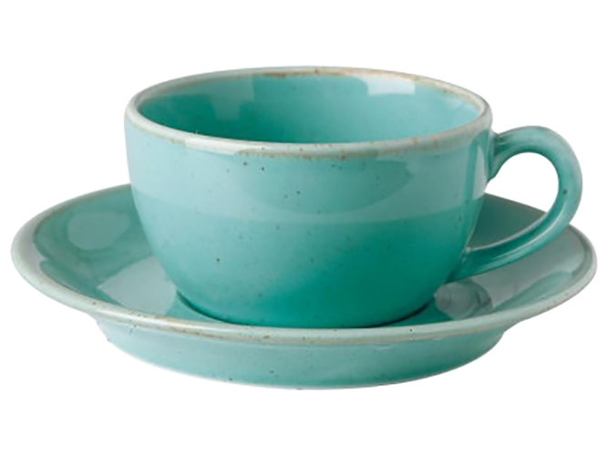 Набір чайний Porland Turquoise: чашка 207мл + блюдце 15см