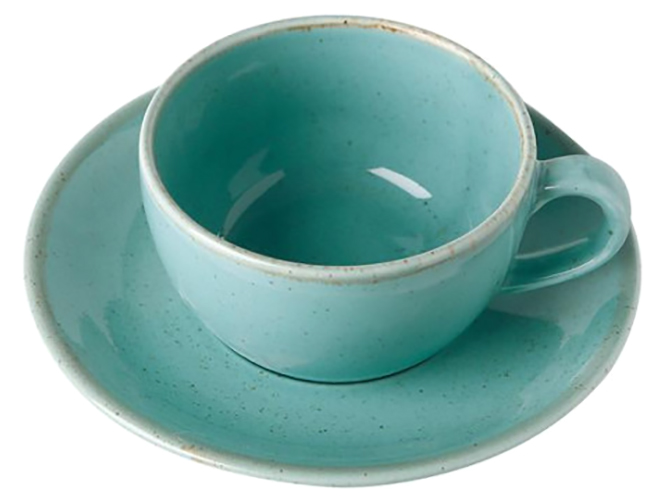 Набір чайний Porland Turquoise: чашка 207мл + блюдце 15см