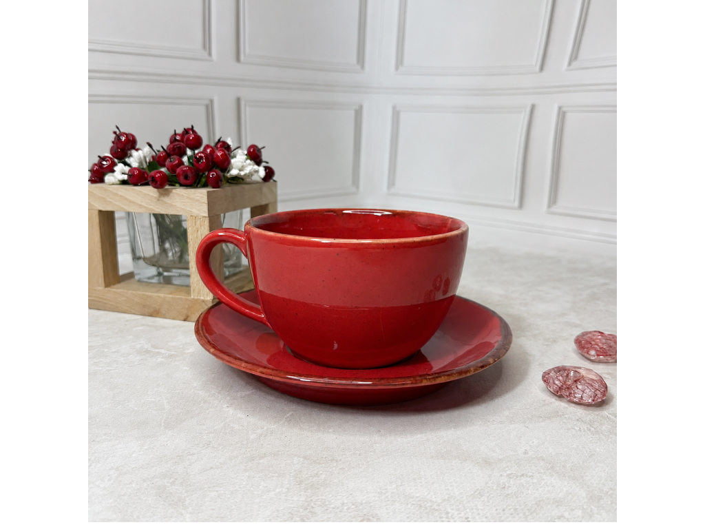 Чайний набір Porland Seasons Red, 320 мл, 2 предмети