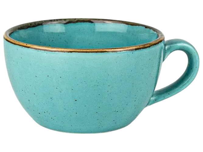 Набір для чаю Porland Turquoise, чашка 320мл, блюдце 15см