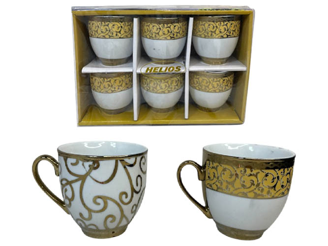 Набор чайно-кофейный Золото кофе, 180мл (цена за набор 6шт)