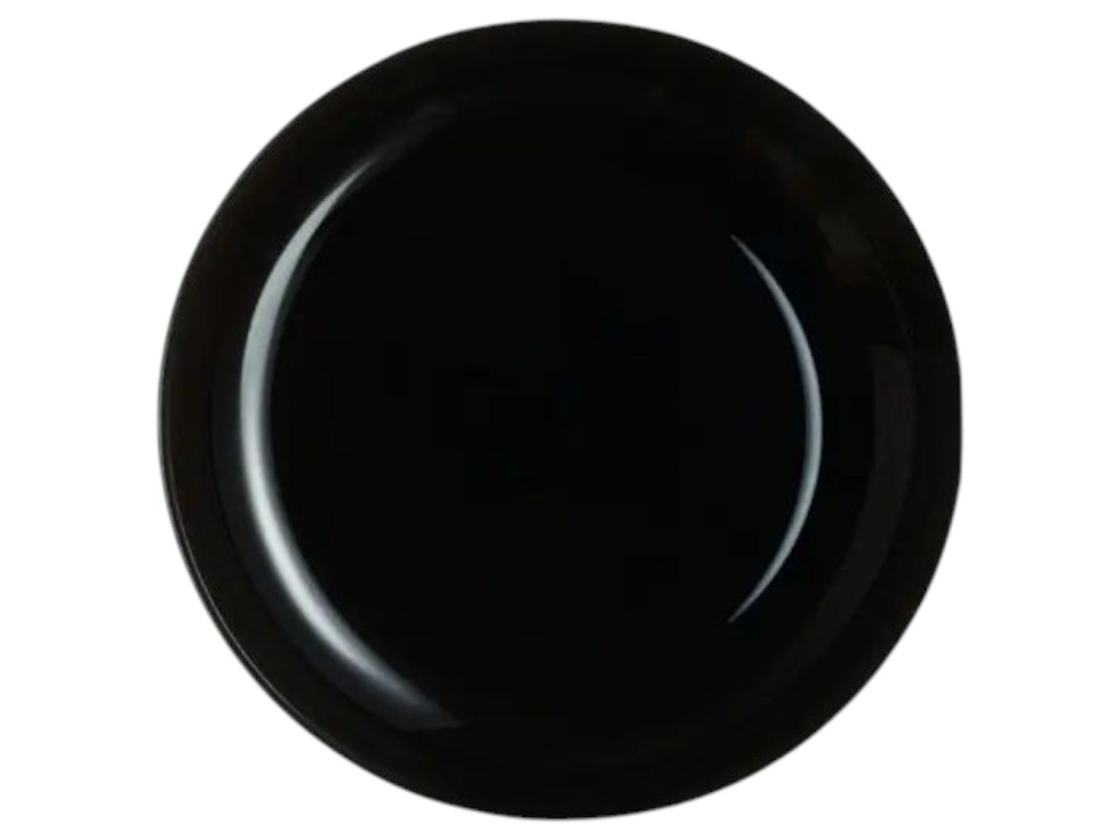 Блюдо для сыра Luminarc Black, закаленное стекло, круглая форма, цвет чёрный, диаметр 29 см