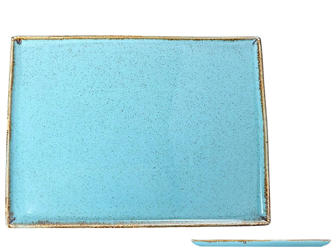 Блюдо для подачи Porland Turquoise, 27х21см