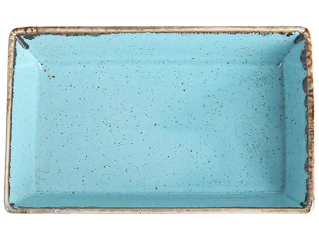 Салатник прямоугольный Porland Turquoise, 13см