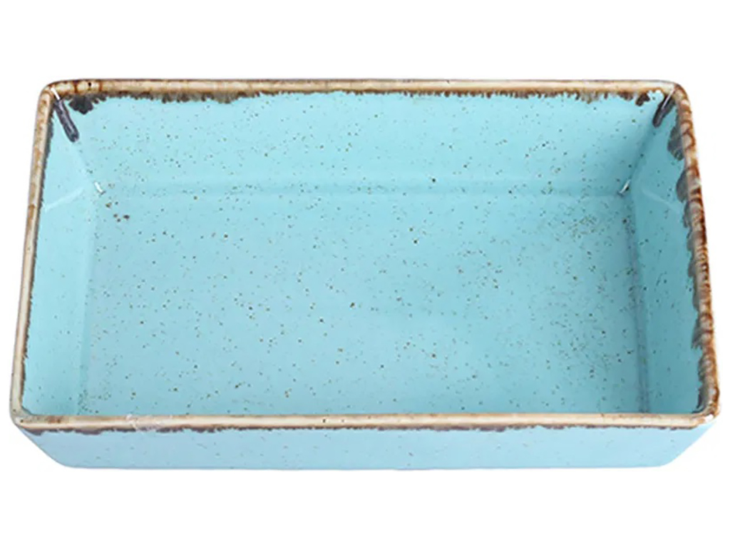 Салатник прямоугольный Porland Turquoise, 13см